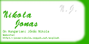nikola jonas business card