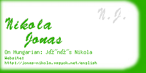 nikola jonas business card